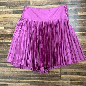 To The Max Y2K Silk Pleated Mini Skirt Pink Sz 0